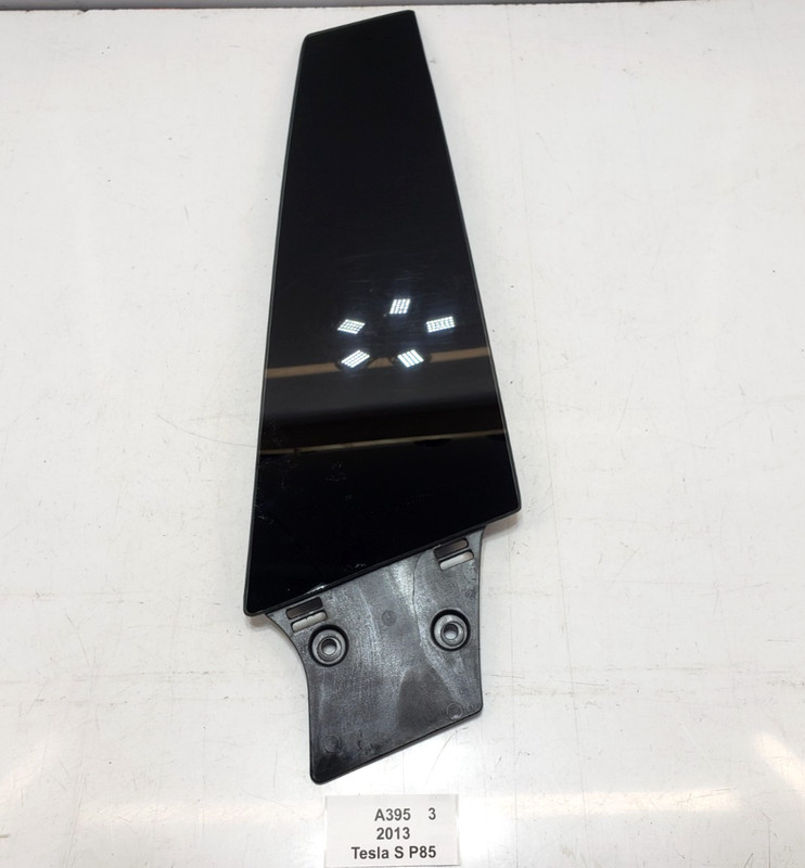 ✅ 2012-2016 OEM Tesla S Left Driver Side B Pillar Glass Applique Molding Trim
