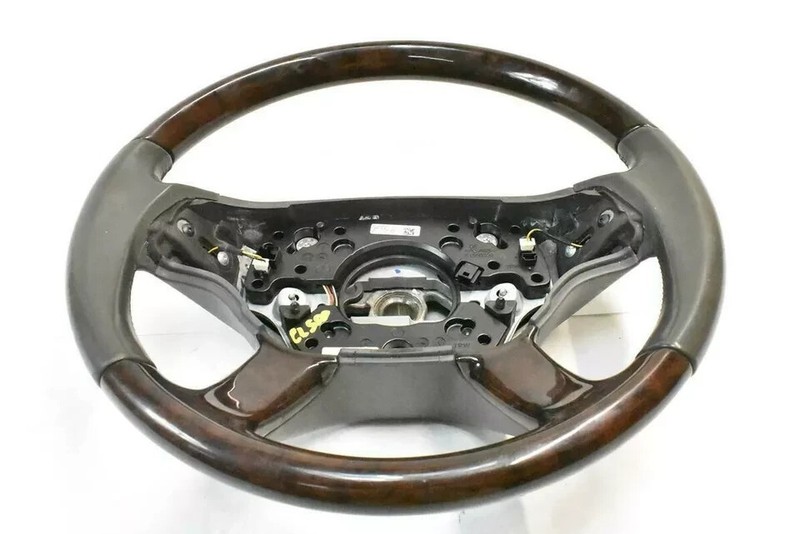 07-10 Mercedes W216 CL550 S550 Steering Wheel With Paddle Shifters Wood OEM