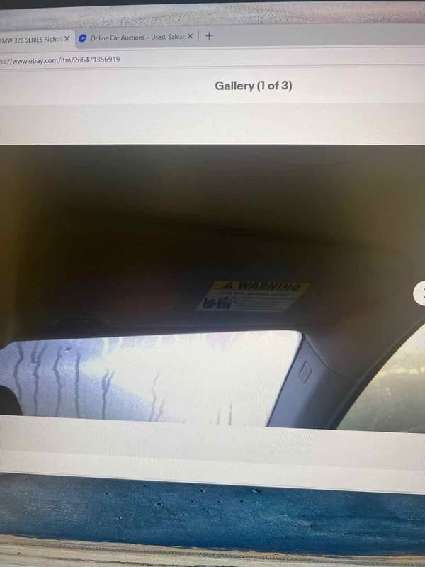 Sun Visor BMW 328 SERIES Right 07 08 09 10 11 12 13