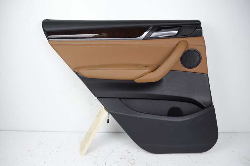 11-17 BMW F25 X3 Rear Left Driver Side Door Panel Card Trim Saddle Brown OEM 52k