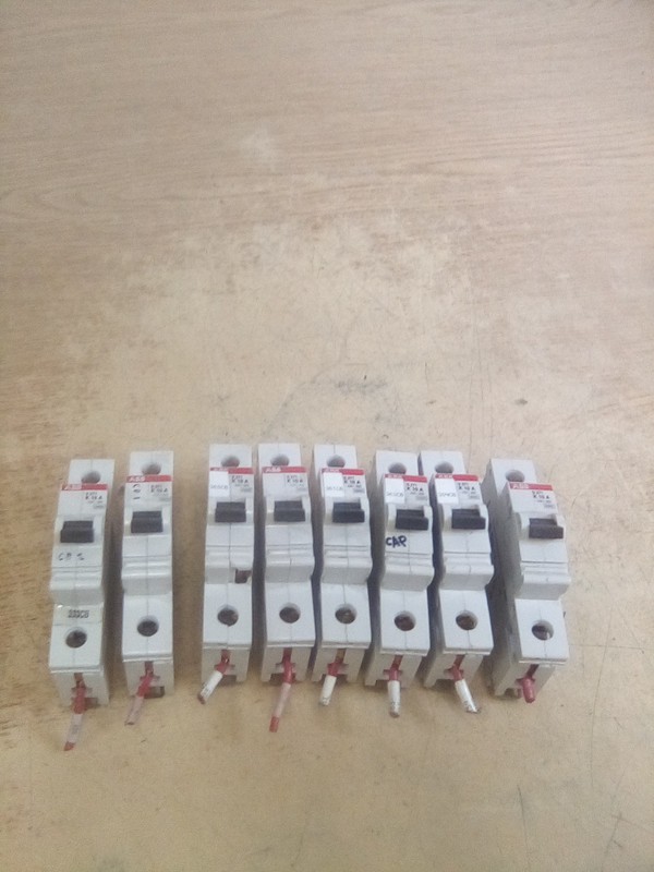 Lot Of 8 ABB S271 K10A 10A 1 Pole Circuit Breaker