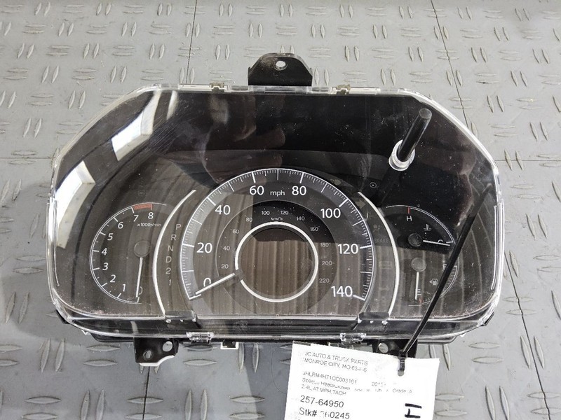 2012-2013 Honda CR-V Speedometer Instrument Cluster 2.4L MPH US Market AWD