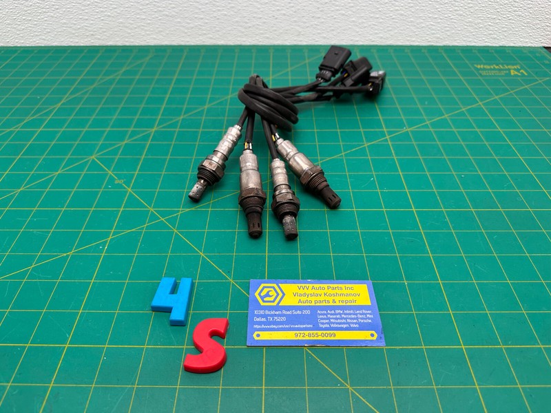 08-17 Audi S4 S5 3.0L AIR FUEL RATIO O2 OXYGEN SENSOR SET OF 4 OEM