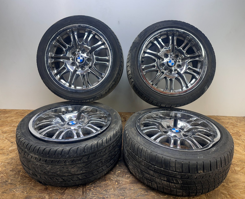 01–06 BMW E46 M3 AFTERMARKET Light Alloy Wheel Rim Set Chromshadow 8JX17 ET47