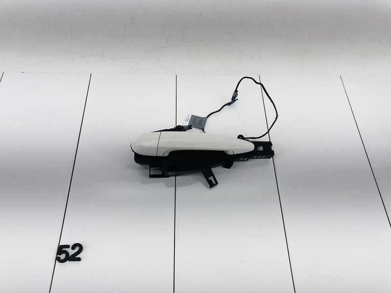 09-12 BMW 328I E90 REAR LEFT DRIVER SIDE EXTERIOR DOOR HANDLE ALPINE WHITE OEM