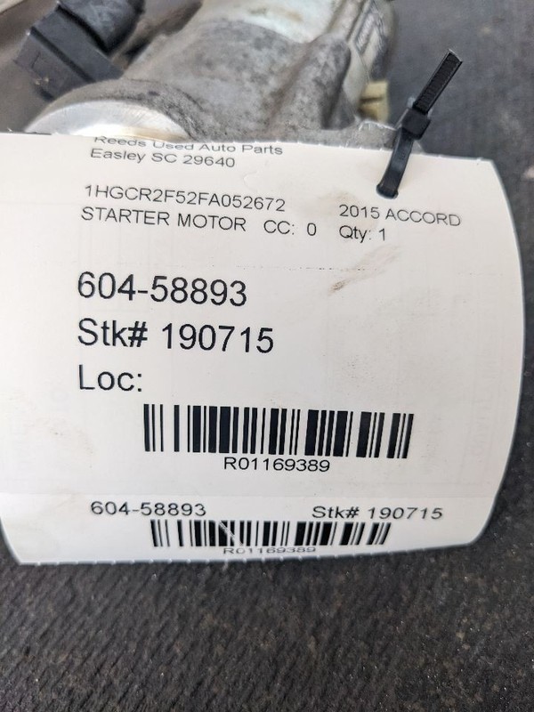 Starter Motor CVT Fits 13-17 ACCORD 1169389