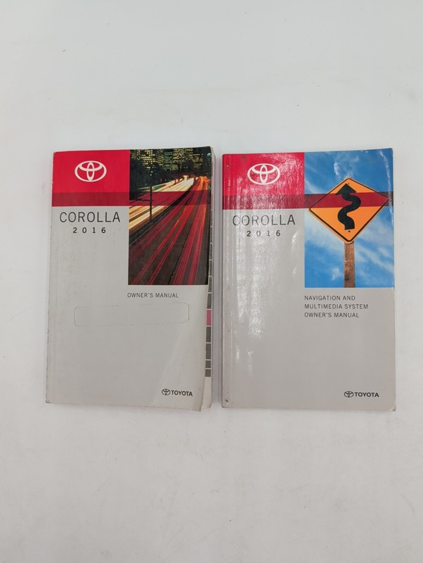 2016 Toyota Corolla Owners Owner's Manual With Navigation System