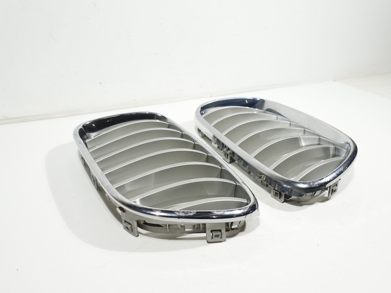 2011-2017 BMW X3 F25 Front LEFT & RIGHT Silver Center Grille Factory SET of 2