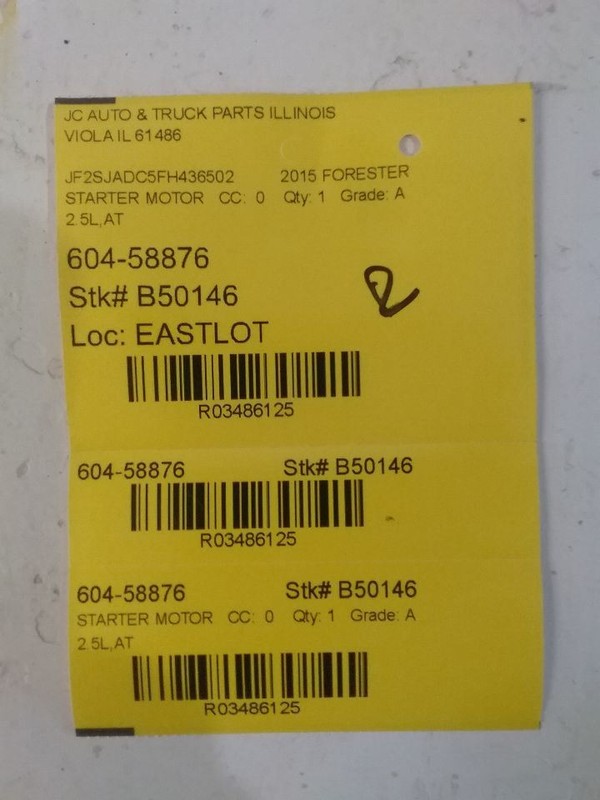 Starter Motor CVT Fits 15-21 WRX 3486125