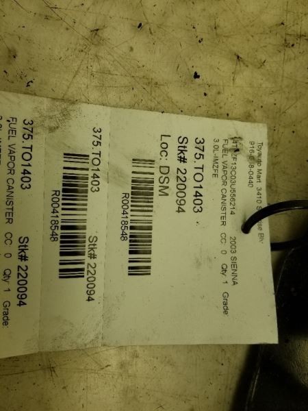 2003 TOYOTA SIENNA FUEL VAPOR CANISTER