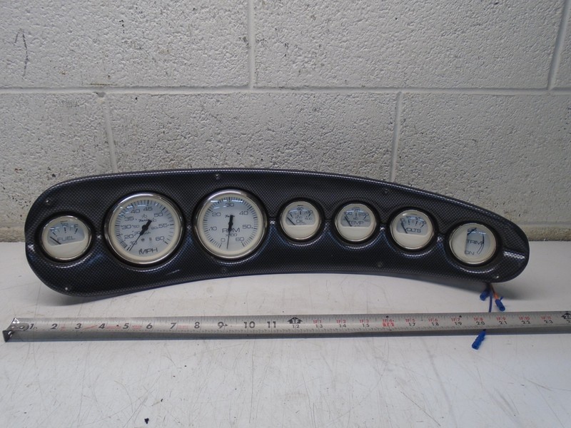 CD1 Glastron Dashboard Panel w/Faria Gauges Boat MPH RPM Fuel Oil Volt Temp Trim