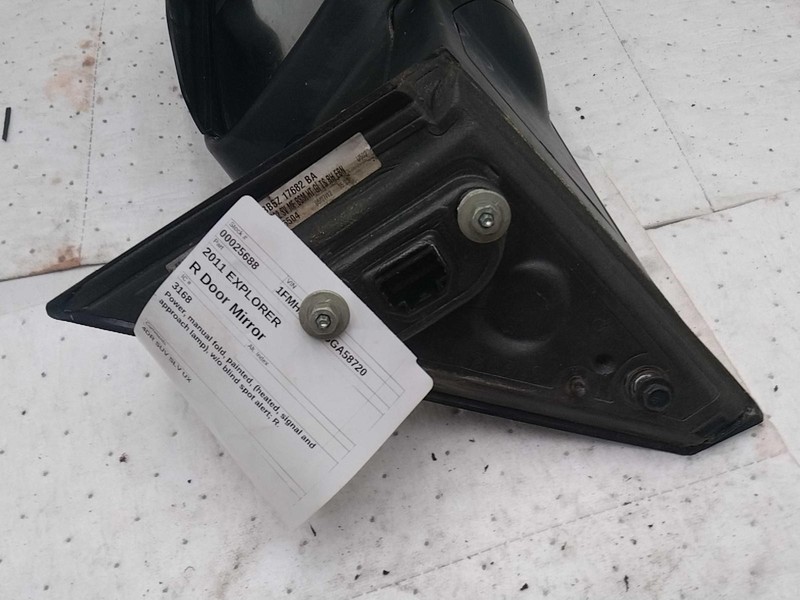Used Right Door Mirror fits: 2011 Ford Explorer Power manual fold painted heated