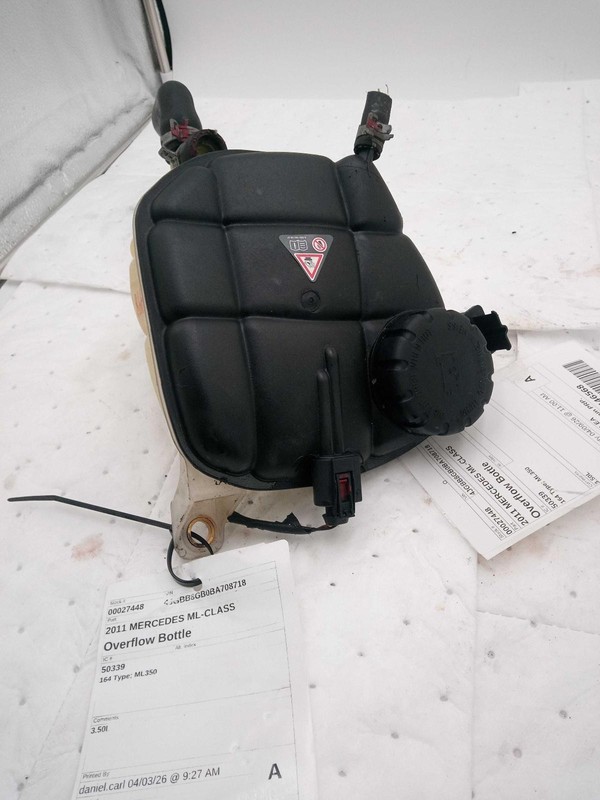 2011 Mercedes-Benz ML-Class Engine Coolant Reservoir Black OEM 1645000049