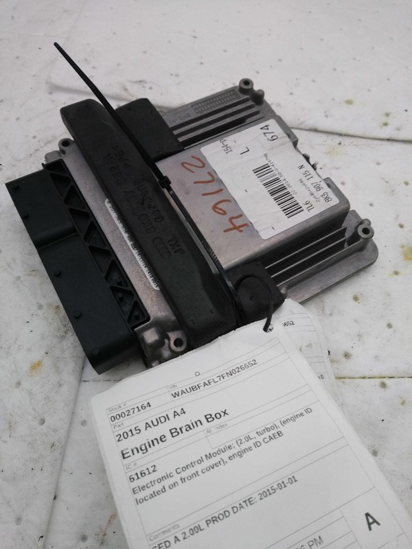 2015 Audi A4 Engine Control Module ECM 2.0L OEM 71000 Miles Grey 8K5907115C