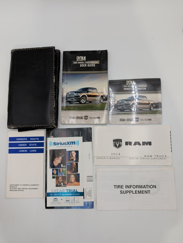 2014 Dodge Ram Trucks 1500/2500/3500 Owners Manual Tradesman With Case
