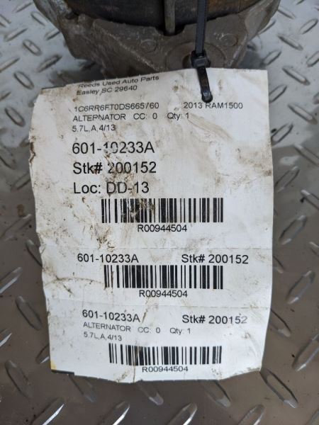 Alternator New Style 6 Lug Wheel 180 Amp Fits 19-20 DODGE 1500 PICKUP 944504