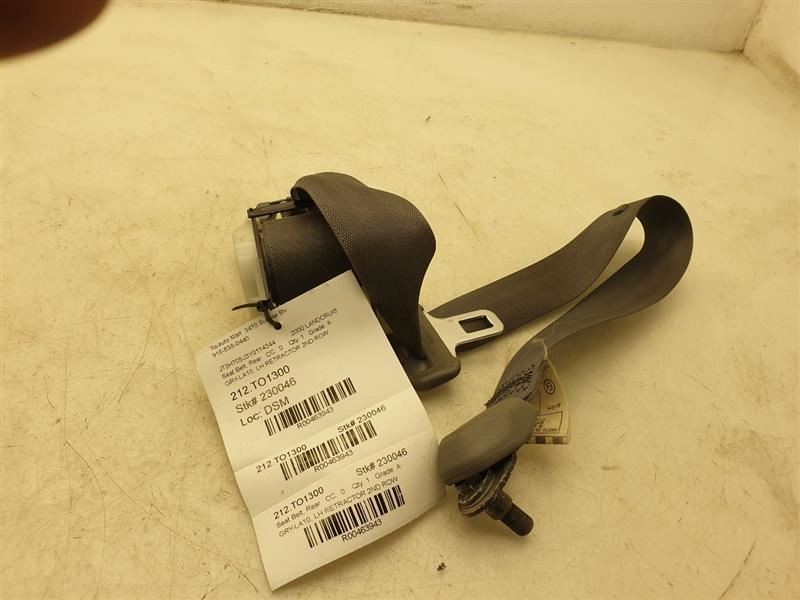 2000 TOYOTA LAND CRUISER DRIVER SIDE REAR SEAT BELT ASSEMBLY