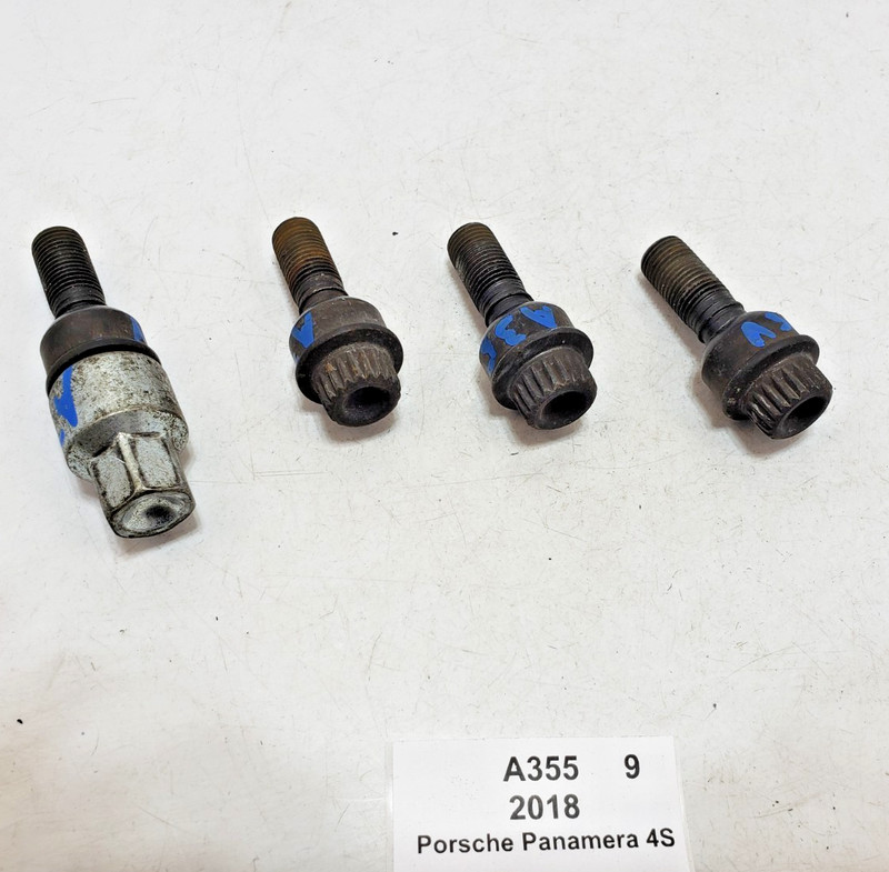 ✅ 17-23 OEM Porsche Panamera 4S 971 Wheel Rim Lug Nut Bolt w/ Adapter SET Of 5
