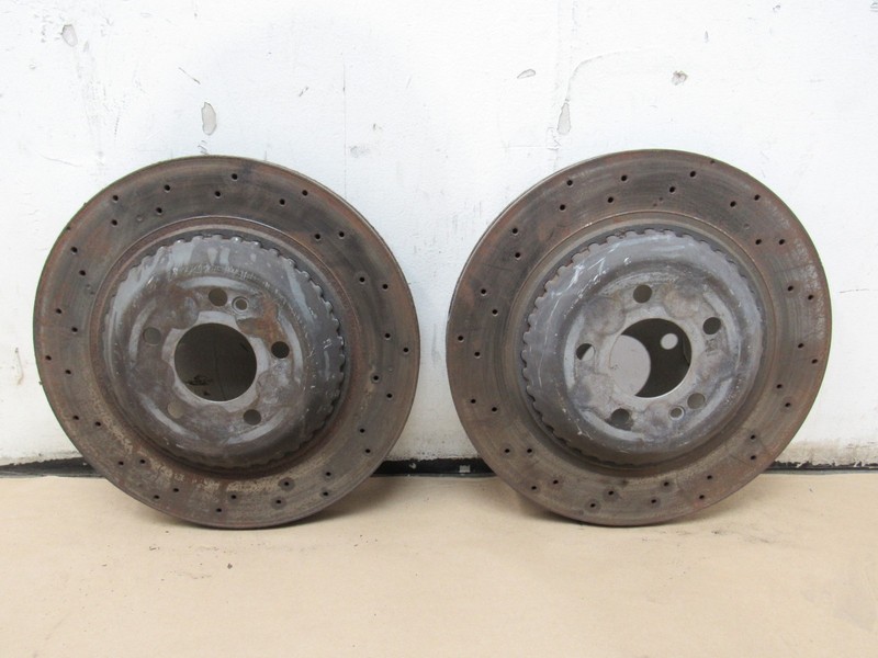 Mercedes S560 2020 W222 AWD Rear Left Right Brake Disk Rotor Set Pair 18-20 *