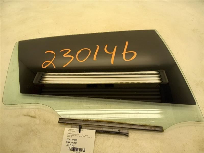12-19 TOYOTA YARIS HATCHBACK PASSENGER RIGHT REAR DOOR GLASS 68130-52350
