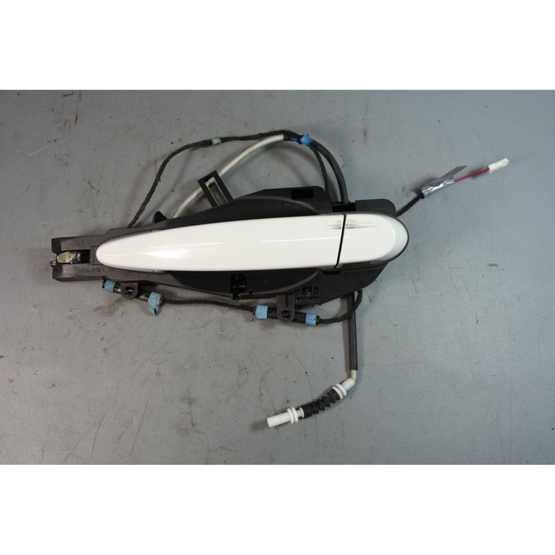 07-14 BMW E70 X5 E71 Left Rear Comfort Exterior Door Handle Alpine White OEM