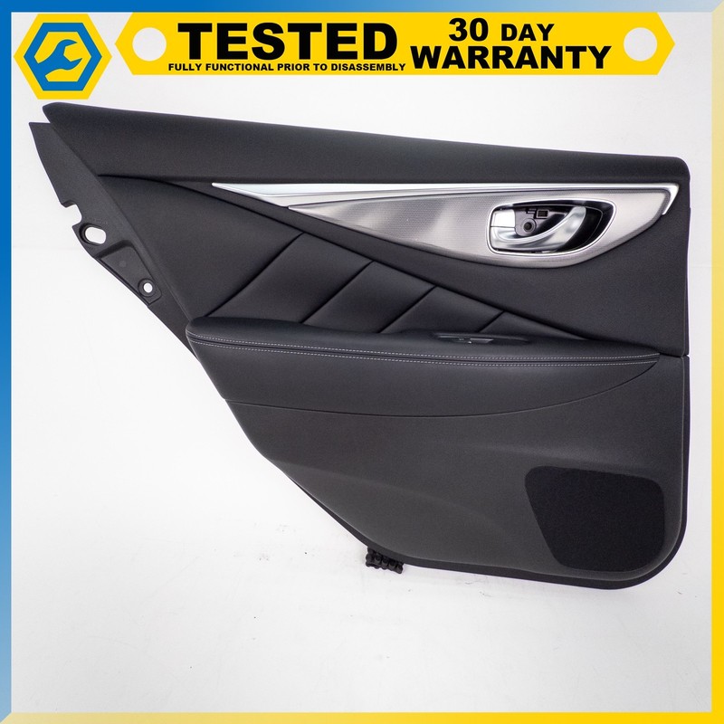 16-18 INFINITI Q50 REAR LEFT DRIVER SIDE INTERIOR DOOR PANEL TRIM OEM