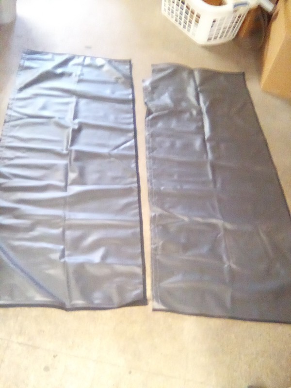 Lot Of 2 2020 International LT Window Sleeper Curtains, Grey