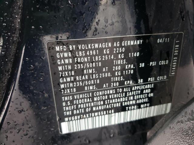2011 Volkswagen Tiguan Speedometer Gauge OEM Black 5N0920962X 142K Miles