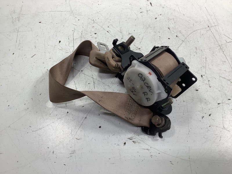 02-04 Honda CR-V Right Rear Seat Belt Beige OEM