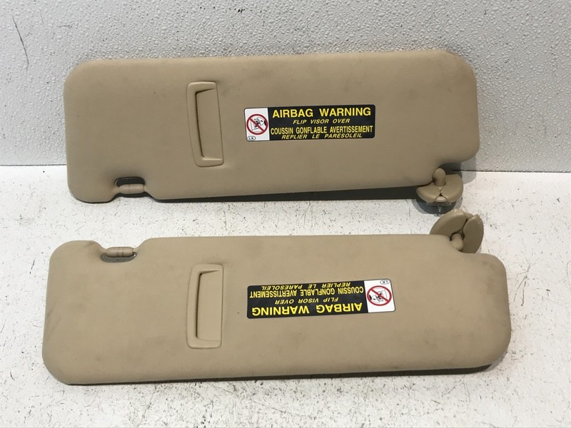 2007-2013 Lexus LS460 Sun Visor Set Left Right Pair Sunvisor Shade Beige OEM