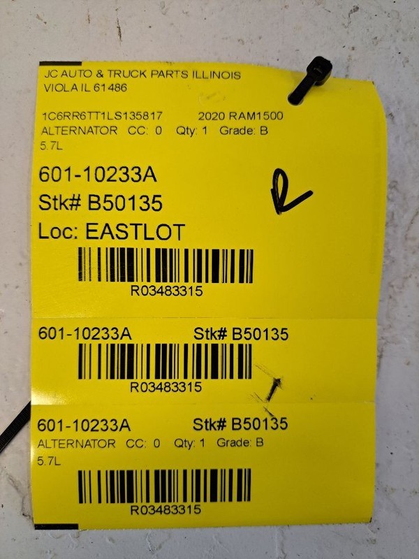 Alternator 180 Amp Fits 10-23 DODGE 2500 PICKUP 3483315
