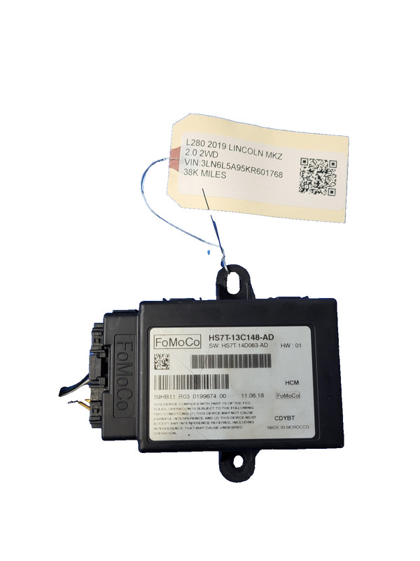 Used Oem Lincoln Headlamp Levelling Control Module for 2019 MKZ Base 2.0L FWD