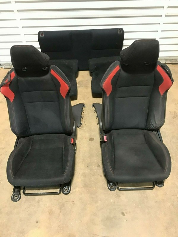 13 14 15 16 SCION FR-S FRS FRONT REAR SEATS RED ACCENT MANUAL SEAT SET OEM