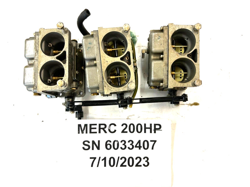 Mercury Outboard 200hp Carburetor Assy (x3) 5643A67 FRESHWATER