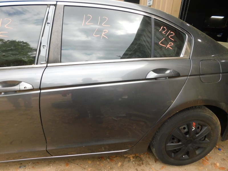 2008-2012 HONDA ACCORD LEFT DRIVER REAR DOOR ASSEMBLY DARK GRAY NH737M