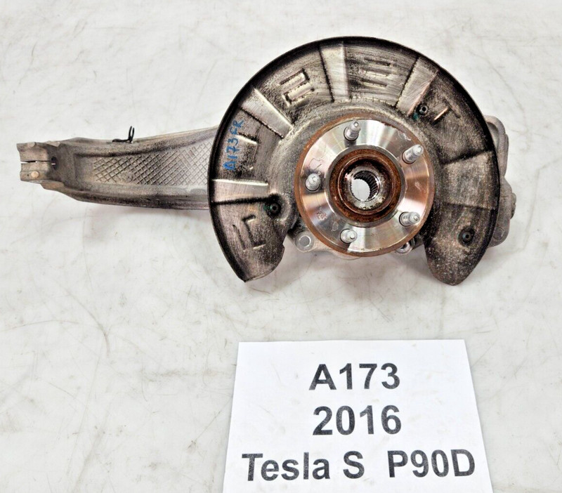 ✅12-20 OEM Tesla Model S AWD Front Right Passenger Spindle Knuckle Hub W/ Shield