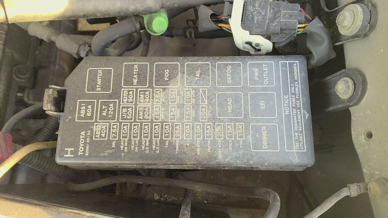 Engine Fuse Box TOYOTA 4RUNNER 00 01 02