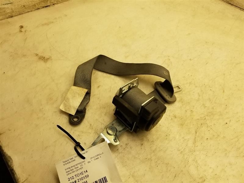 14 15 16 17 18 Toyota Corolla Center Rear Seat Belt GRY FB16