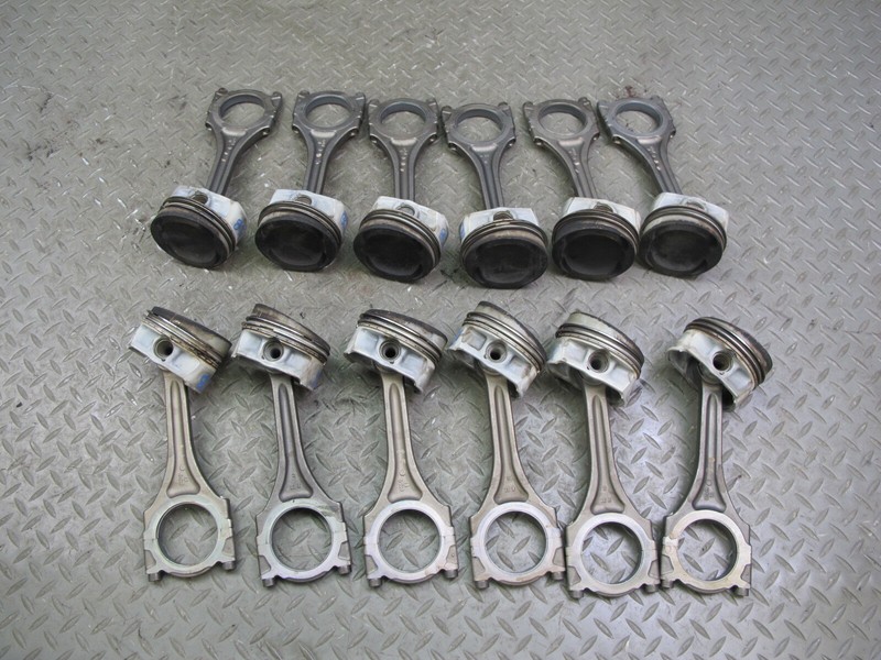 03-10 BENTLEY CONTINENTAL GT FLYING SPUR 6.0 ENGINE PISTON W ROD SET 37k MILES