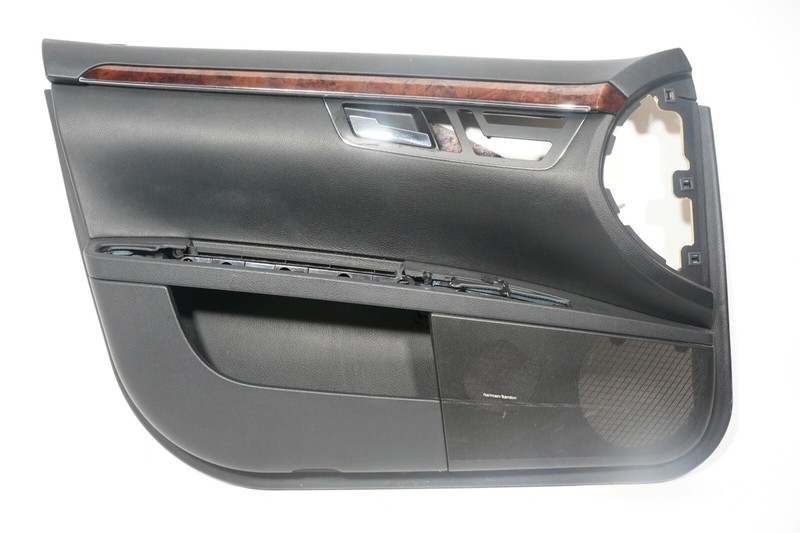 07-09 MERCEDES S550 W221 FRONT LEFT DRIVER INTERIOR DOOR PANEL TRIM BLACK OEM