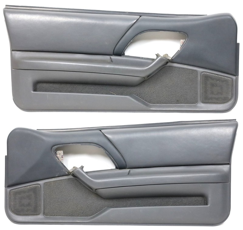 1997-1999 Chevrolet Camaro Z28 SS Graphite Gray Leather Door Panels Pair OEM GM