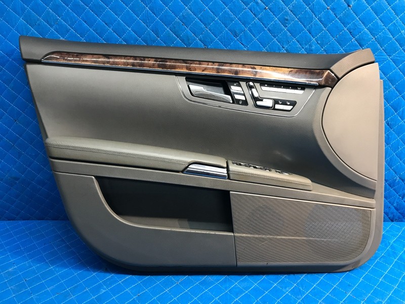 07-09 Mercedes W221 S550 Front Left Driver Door Panel Trim OEM Gray