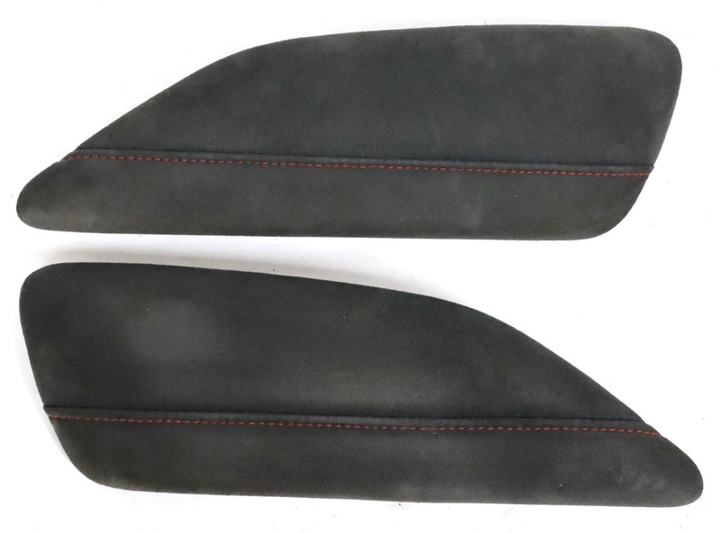 2017-2024 Camaro ZL1 1LE Suede Door Panel Pad Bolster Pair L&R Red Stitching OEM