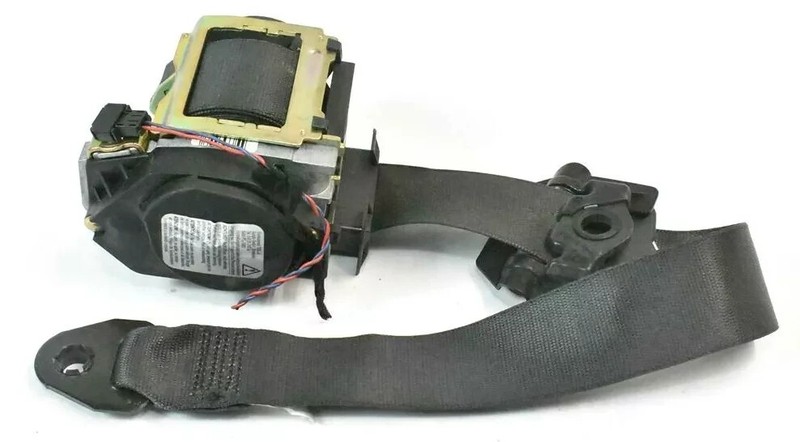 02-08 BMW 7 Series E65 E66 Front Right Passenger Side Seat Belt Black OEM