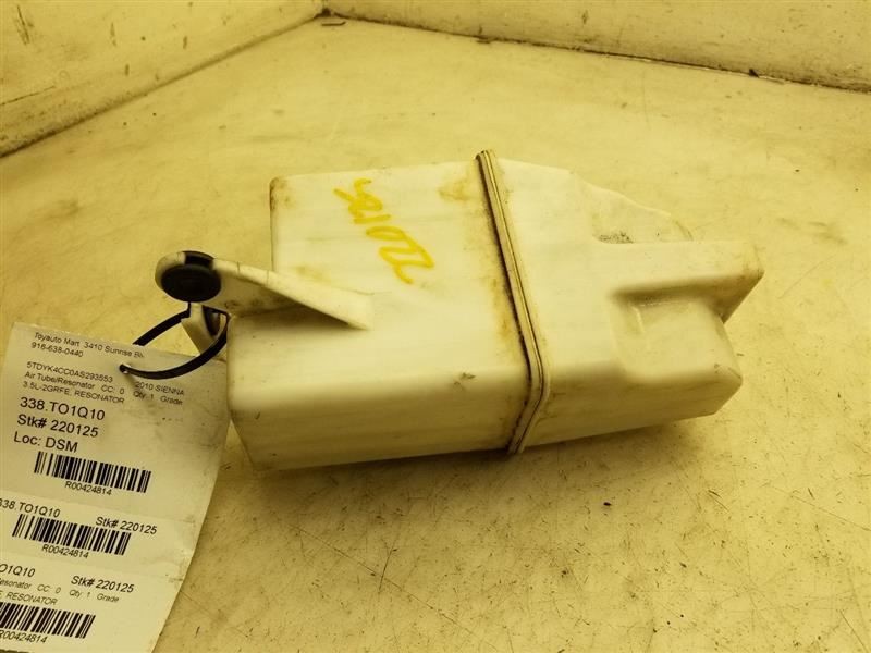 10 TOYOTA SIENNA AIR TUBE RESONATOR 3.5L 2GRFE
