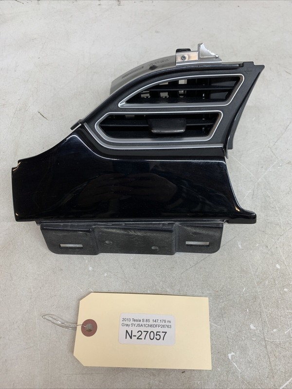 12-16 Tesla Model S Dash LH Side AC Air Vent Grille Trim Carbon Fiber 27057 B154
