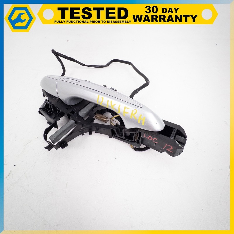 10-19 JAGUAR XJ FRONT RIGHT SIDE OUTER DOOR HANDLE W/KEYLESS GO SILVER OEM
