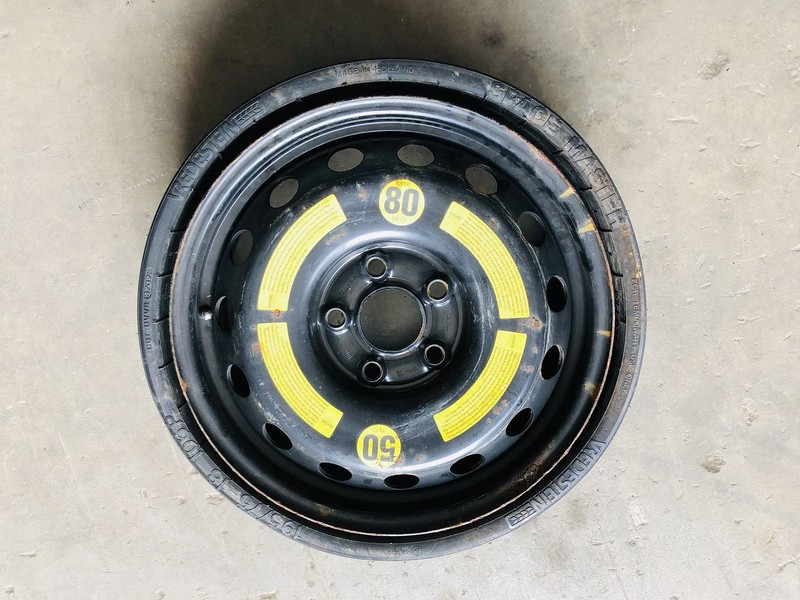 07-09 AUDI Q7 4L REAR COMPARTMENT SPARE TIRE DONUT 195/75 R18 VEDENSTEIN OEM