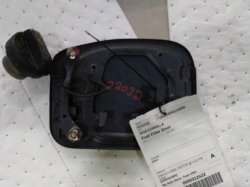 2018 Toyota Corolla Grey Fuel Filler Door Used OEM 6250845 134K Miles
