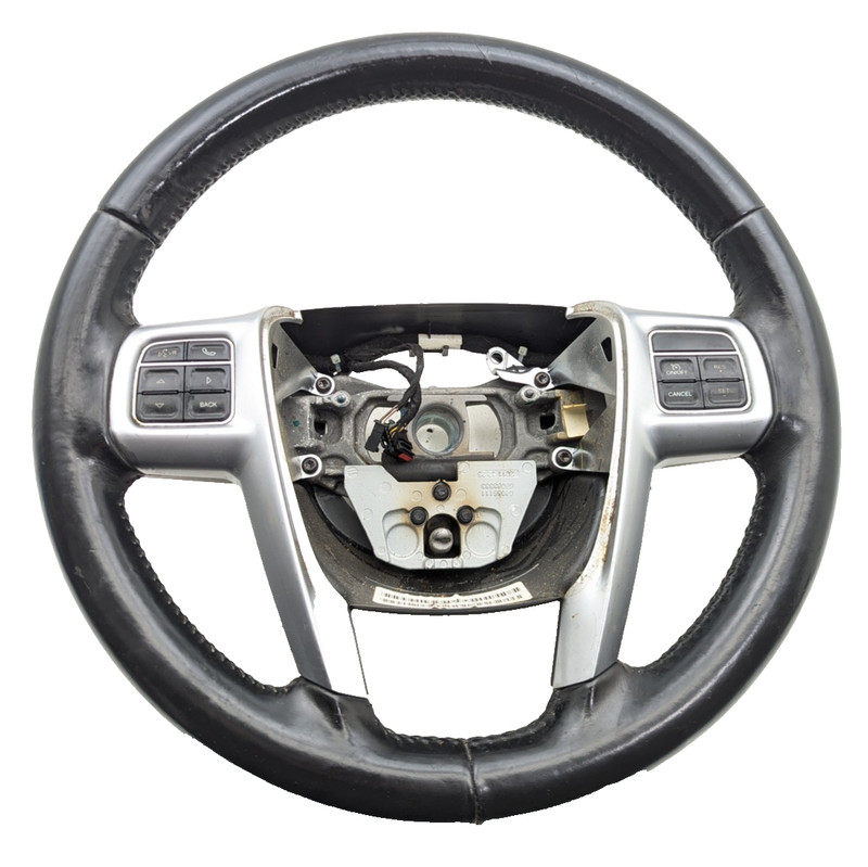 11-14 CHRYSLER 300 BLACK LEATHER WRAPPED STEERING WHEEL